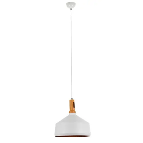 Suspension Blanc/Marron clair Selene ronde, 1xE27 Max 60W , IP20, 230V AC, Classe I – Spot-Light Promotion