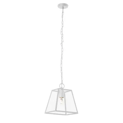 Suspension Blanc/Transparent Amata, 1xE27 Max 60W , IP20, 230V AC, Classe II – Spot-Light Réduction