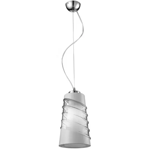 Suspension Chrome,Blanc,Transparent Crister, 1x E27-Max.60W, IP20, 230V, Classe I – Spot-Light Bon Marché