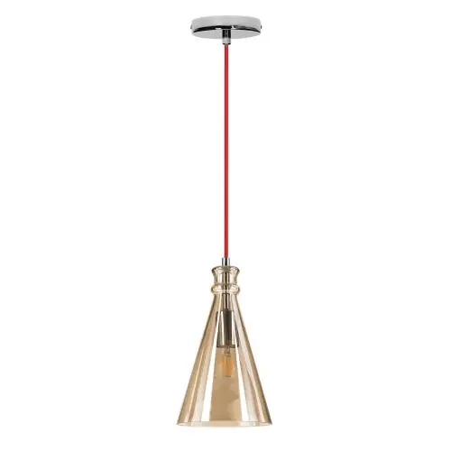 Commander Maintenant Suspension Doré/Rouge/Marron clair Serena, 1xE27 Max 60W , IP20, 230V AC, Classe I – Spot-Light