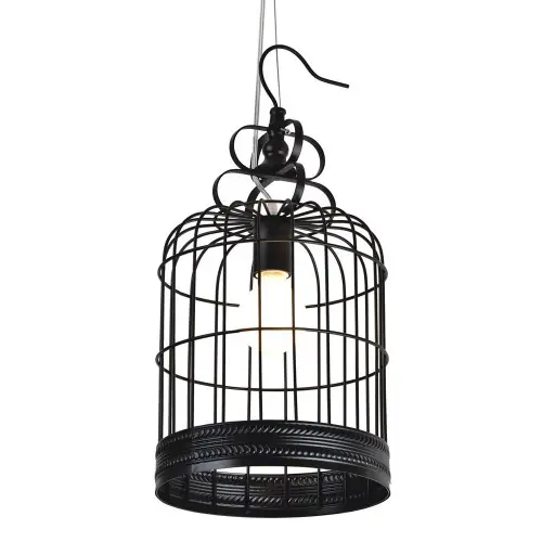 Must-Have Suspension Noir Cage cloche, 1xE27 Max 60W , IP20, 230V AC, Classe I - Spot-Light
