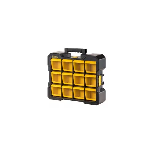 Offre Spéciale Organiseur flip bin fatmax Organiseurs à 12 casiers basculants 450 x 356 x 108 mm - STANLEY