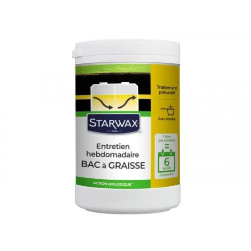 Entretien Bac A Graisses Hebdomadaire 6 Mois 750G - Starwax Top Vente