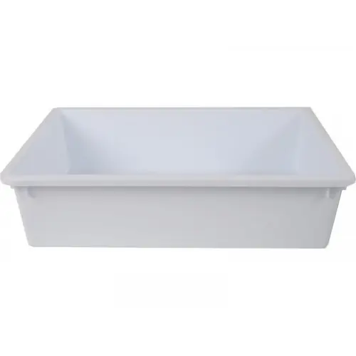Bac alimentaire 5L polypropylène blanc 35x25xH. 10 cm – Stefanplast Dernier Modèle