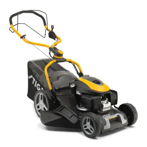 Tondeuse à gazon thermique 145 cm³ – Combi 748V – largeur coupe 46 cm – moteur Honda – indicateur bac plein – noire – Stiga Nouveauté