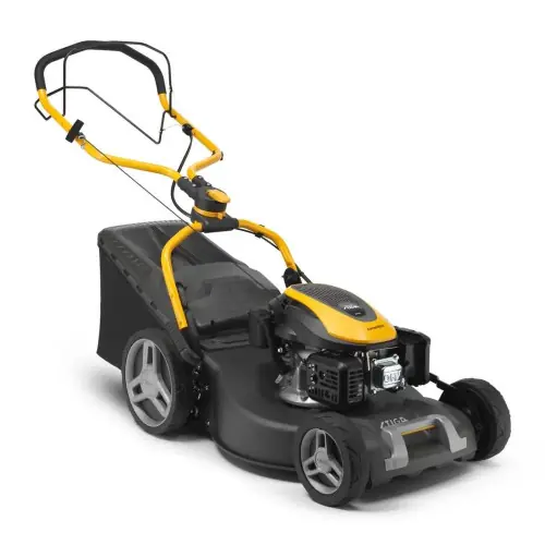 Solde Tondeuse à gazon thermique 166 cm³ – Combi 553S – largeur coupe 51 cm – indicateur bac plein 60L – noire – Stiga