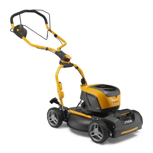 Soldes Tondeuse sans fil tractée fonction mulching - Multiclip 547e S kit - jusqu‘à 800 m² - jaune - Stiga