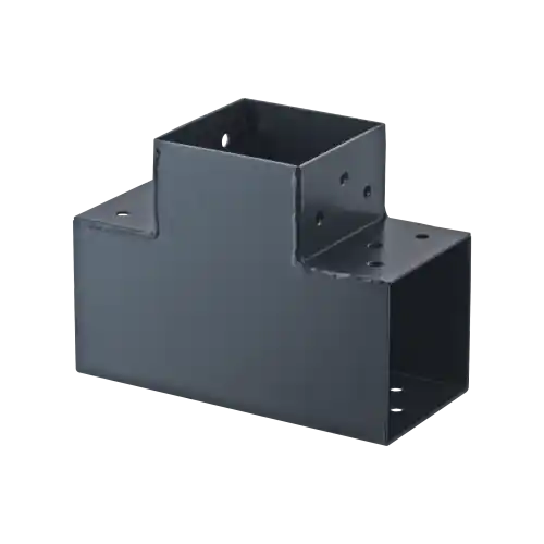 Offre Limitée Connecteur T angle 90° pour poteau bois, H.9 x P.9 cm - SUKI