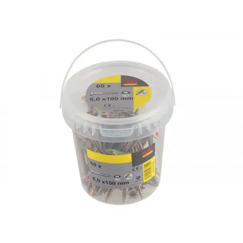 Seau 60 vis TF TX 6x100 mm + embout T25 - SUKI Retour Gratuit
