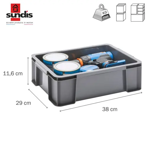 Bac master box 38 x 29 x 11.6 SUNDIS 9L – SUNDIS Marque