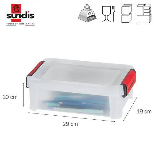 Petit Prix Boite de rangement clip‘n store 2.5l transparent - SUNDIS