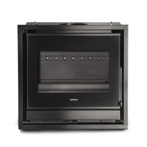 Insert à bois NEO 55 E – 6kW – ouverture latérale – 59 x 55,5 x 40,5 cm – Supra Prix Choc