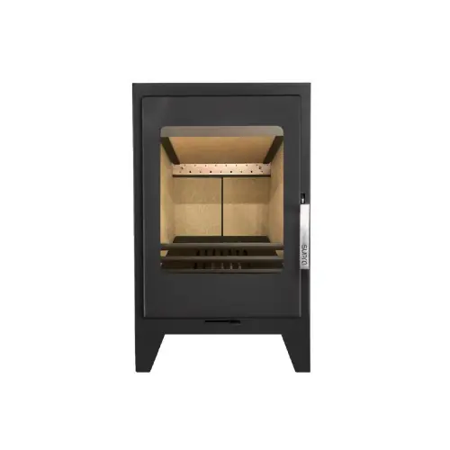 Affaire À Saisir Poêle à bois étanche - OSCAR - 4,8 kW noir - acier et fonte - bûches 30 cm - sortie Ø150 mm - Supra