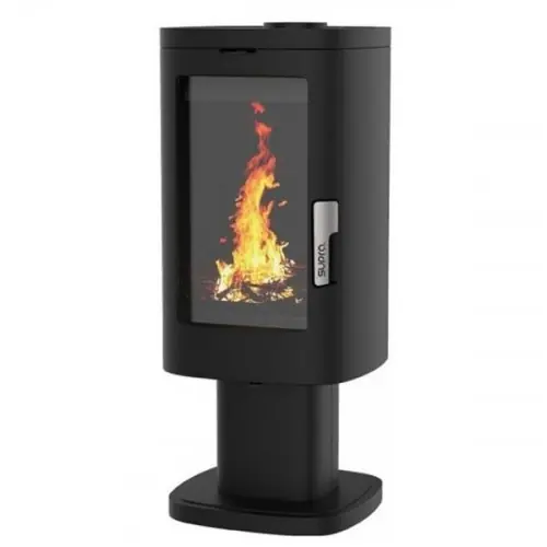 Soldes Poêle à bois - MAONIE SUR PIED - 11,5 kW fonte noir - design surélevé - sortie Ø150 mm - Supra