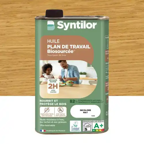 Huile plan de travail NATURE PROTECT SYNTILOR incolore mat 0L5 – SYNTILOR Acheter Direct