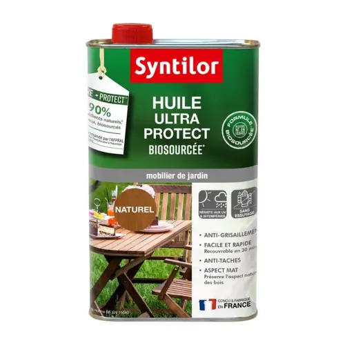 Huile pour mobilier de jardin nature protect naturel mat 1 l – SYNTILOR Prix Bas