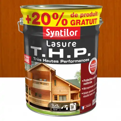Must-Have Lasure SYNTILOR Thp +20% 8 ans chêne clair satiné 6 l – SYNTILOR