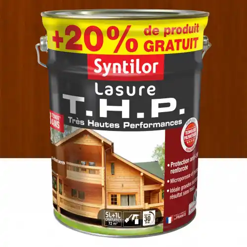 Lasure SYNTILOR Thp +20% 8 ans chêne moyen satiné 6 l – SYNTILOR Soldes