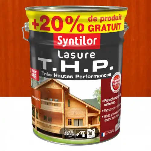 Promotion Lasure SYNTILOR Thp 8 ans chêne doré satiné 6 l - SYNTILOR