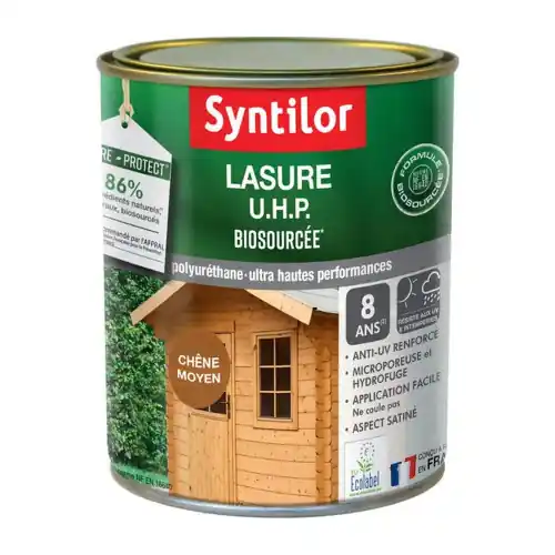 Lasure Uhp biosourcée nature protect 8 ans chêne moyen satiné 1 l – SYNTILOR Meilleur Choix