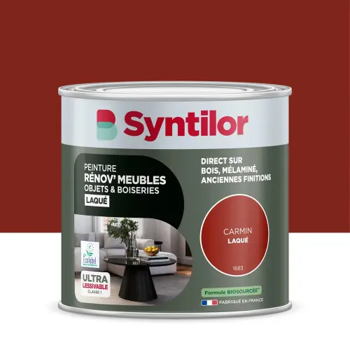 Super Prix Peinture de rénovation meuble et objet SYNTILOR carmin laque 0,5L – SYNTILOR