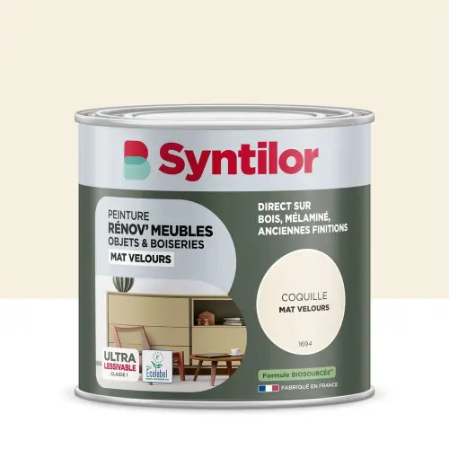 Jusqu&rsquo;à Épuisement Des Stocks Peinture de rénovation meuble et objet SYNTILOR coquille velours 0,5L – SYNTILOR
