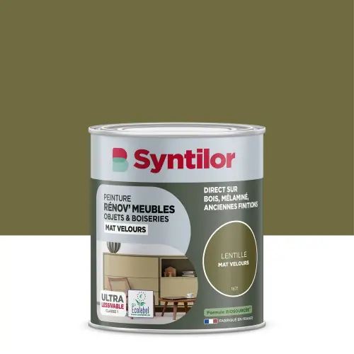 Vente Directe Peinture de rénovation meuble et objet SYNTILOR lentille velours 0,25L – SYNTILOR