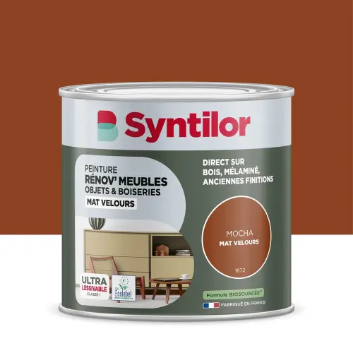 Nouvelle Collection Peinture de rénovation meuble et objet SYNTILOR mocha velours 0,5L – SYNTILOR