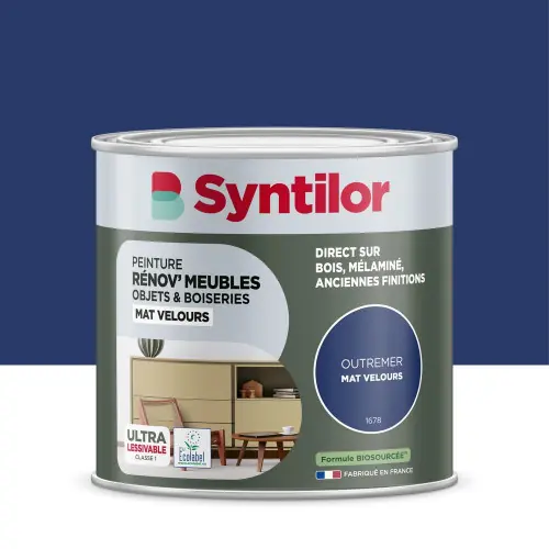 Peinture de rénovation meuble et objet SYNTILOR outremer velours 0,5L - SYNTILOR Acheter En Ligne