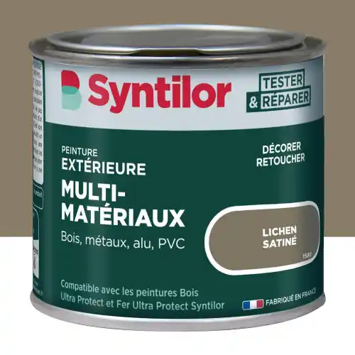 Peinture exterieure bois, aluminium, pvc . SYNTILOR lichen satine 125ml - SYNTILOR Meilleur Prix