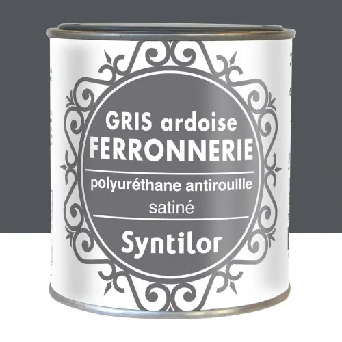Satisfait Ou Remboursé Peinture ferronnerie extérieur SYNTILOR, gris ardoise, 0.375 l – SYNTILOR