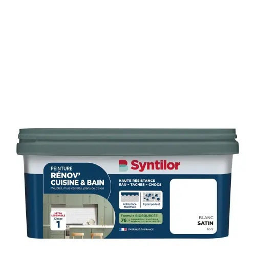 Peinture meuble blanc satin SYNTILOR Renov‘ cuisine et bain 2l - SYNTILOR Nouveauté