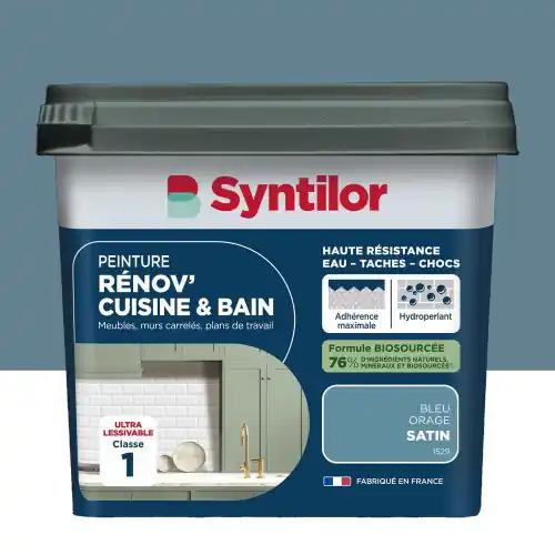 Top Vente Peinture meuble bleu orage satin SYNTILOR Renov‘ cuisine et bain 0.75l – SYNTILOR