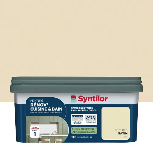 Achetez Aujourd&rsquo;hui Peinture meuble coquille satin SYNTILOR Renov‘ cuisine et bain 2l – SYNTILOR