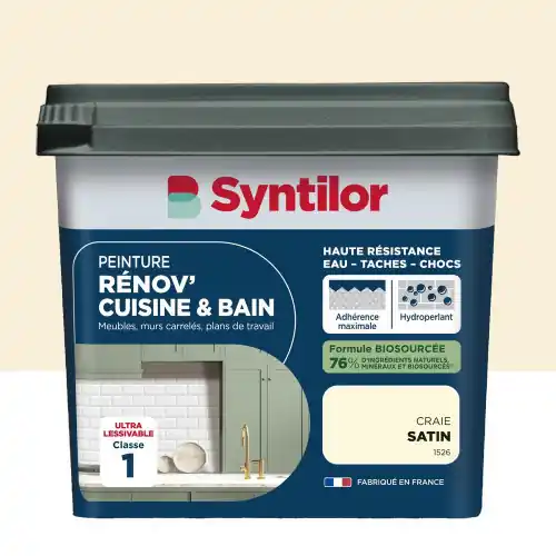 Offre Exclusive Peinture meuble craie satin SYNTILOR Renov‘ cuisine et bain 0.75l - SYNTILOR