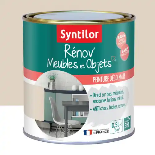 Offre Limitée Peinture meuble et boiserie Rénov SYNTILOR beige poudré mat 0.5 l - SYNTILOR