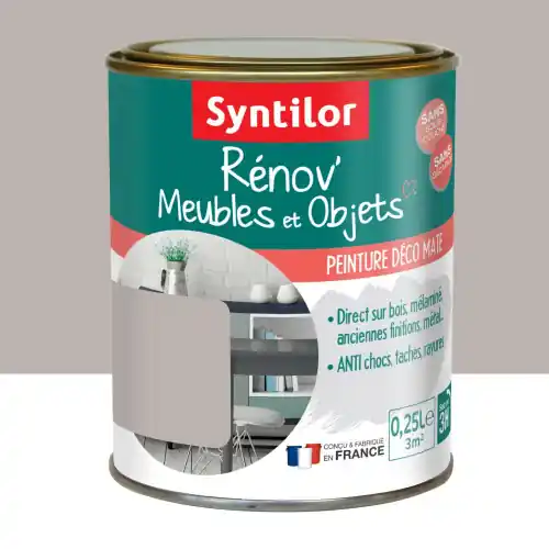 Super Prix Peinture meuble et boiserie Rénov‘ SYNTILOR taupe bohème mat 250 ml - SYNTILOR