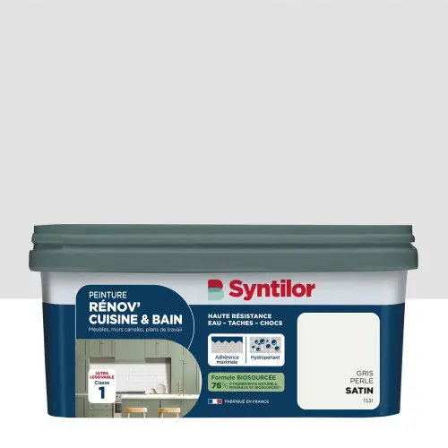 Nouvel Arrivage Peinture meuble gris perle satin SYNTILOR Renov‘ cuisine et bain 2l – SYNTILOR