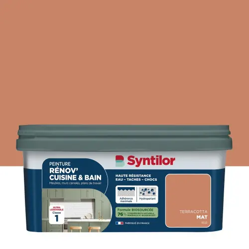 Peinture meuble terracotta mat SYNTILOR Renov‘ cuisine et bain 2l – SYNTILOR Top Vente