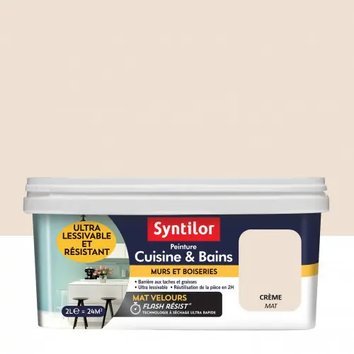 Haute Qualité Peinture SYNTILOR, Crème, 2 l – SYNTILOR