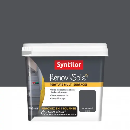 Peinture SYNTILOR, Noir grisé, 0.75 l – SYNTILOR Certifié