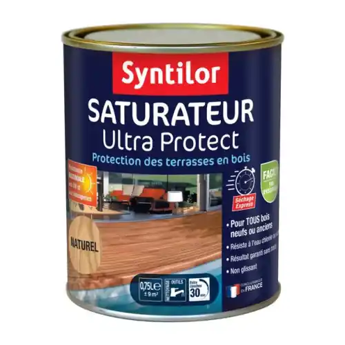Saturateur Ultra protect naturel mat pour bois, 0.75 l – SYNTILOR Réduction