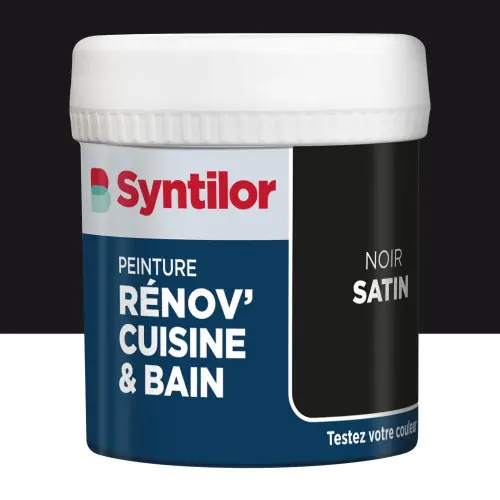 Commande En Gros Testeur peinture meuble noir satin SYNTILOR Renov‘ cuisine et bain 0.075l – SYNTILOR