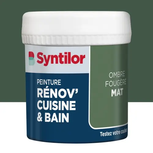 Testeur peinture meuble ombre fougère mat SYNTILOR Renov‘ cuisine et bain 0.075l – SYNTILOR Satisfait Ou Remboursé