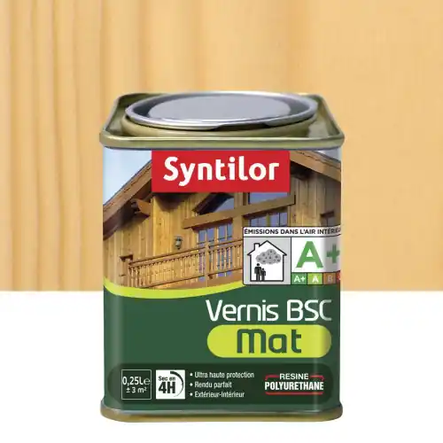 Vernis bois extérieur SYNTILOR incolore mat 0.25 l – SYNTILOR Offre Exclusive