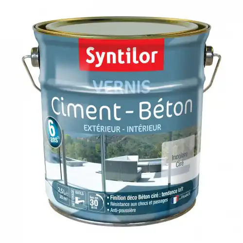 Vernis ciment extérieur / intérieur Ciment SYNTILOR incolore satiné 2.5 l – SYNTILOR Bon Marché