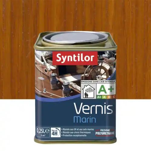 Offre Du Jour Vernis marin bois SYNTILOR ambre satiné 0.25 l - SYNTILOR
