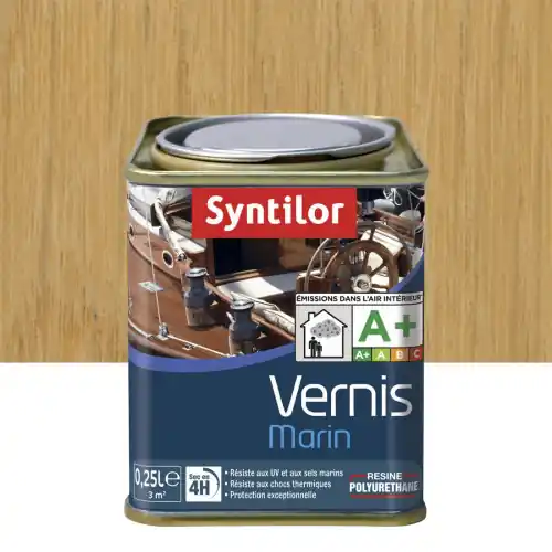 Dernier Modèle Vernis marin bois SYNTILOR incolore satiné 0.25 l – SYNTILOR
