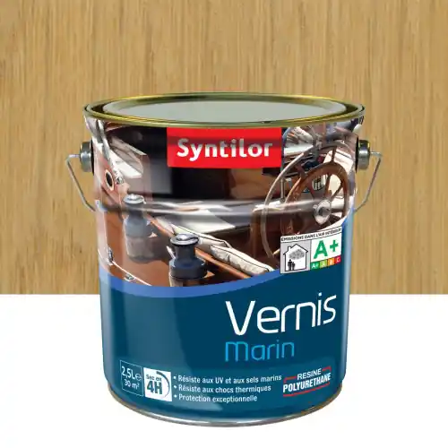 Achat Immédiat Vernis marin bois SYNTILOR Ultra protect incolore satiné 2.5 l – SYNTILOR