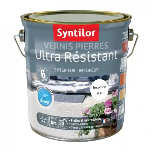Vernis pierre extérieur / intérieur Pierre SYNTILOR, incolore, 2.5 l – SYNTILOR Expédié Aujourd&rsquo;hui